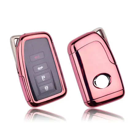 PC+ TPU чехол для автомобильных ключей для Lexus NX GS RX IS ES GX LX RC 200 250 350 LS 450H 300H чехол для ключей аксессуары для ключей - Название цвета: pink