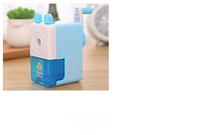 EZONE 1PC Mechanical Pencil Sharpener Cartoon Cute Square Mechanical Pencil Sharpener Material Escolar Papelaria Students Favors