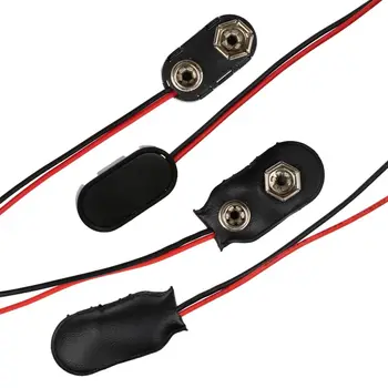 

20pcs PP3 MN1604 9V 9volt Battery Holder Clip Snap On Connector Cable Lead Black