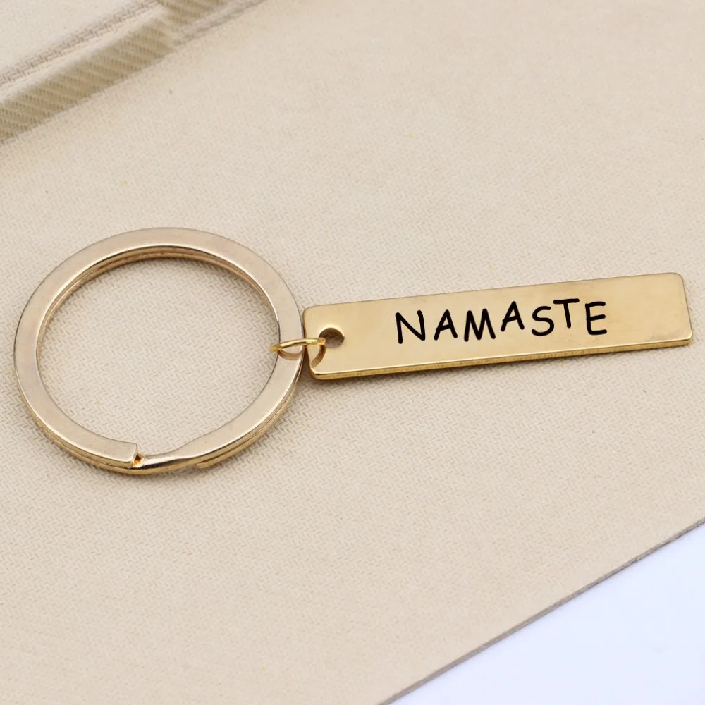 Новый брелок с гравировкой &quotNAMASTE&quot означает &quotHello&quot кулон