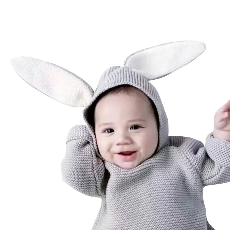 2017 Spring/Winter Infant Baby Cute Hooded Sweater Jacket Children Boys Girls Lovely Rabbit Ear