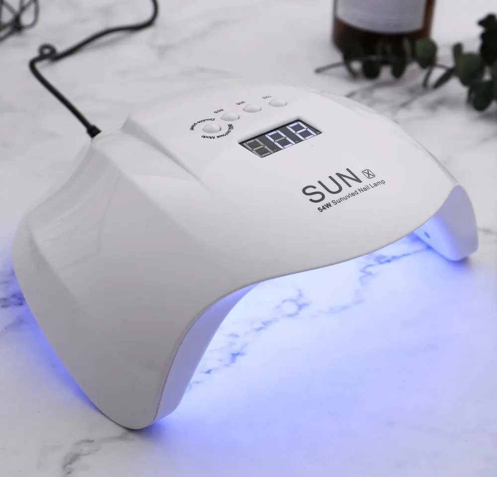 ENNKE SUNX 54W UV Светодиодная лампа для сушки ногтей 10s 30s 60s 99s таймер с кнопкой быстрого