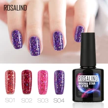 Гель-лак ROSALIND лак для ногтей Звезда& Луна блеск 10 мл Маникюр для украшения ногтей гибридный УФ-лак Полупостоянный лак для ногтей