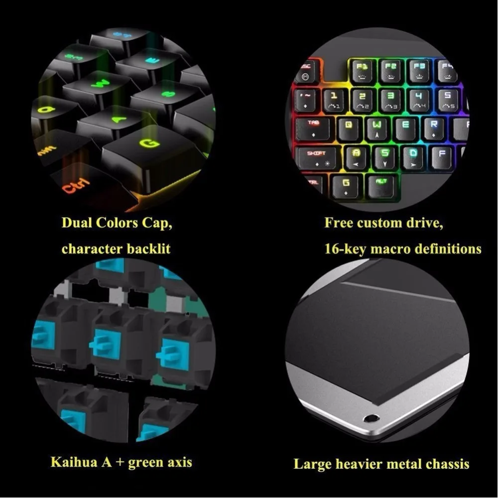  T9 T9 Plus Programmable Mechanical Keyboard One/Single USB Wired Hand LOL DOTA 2 Sport Gaming Keybo