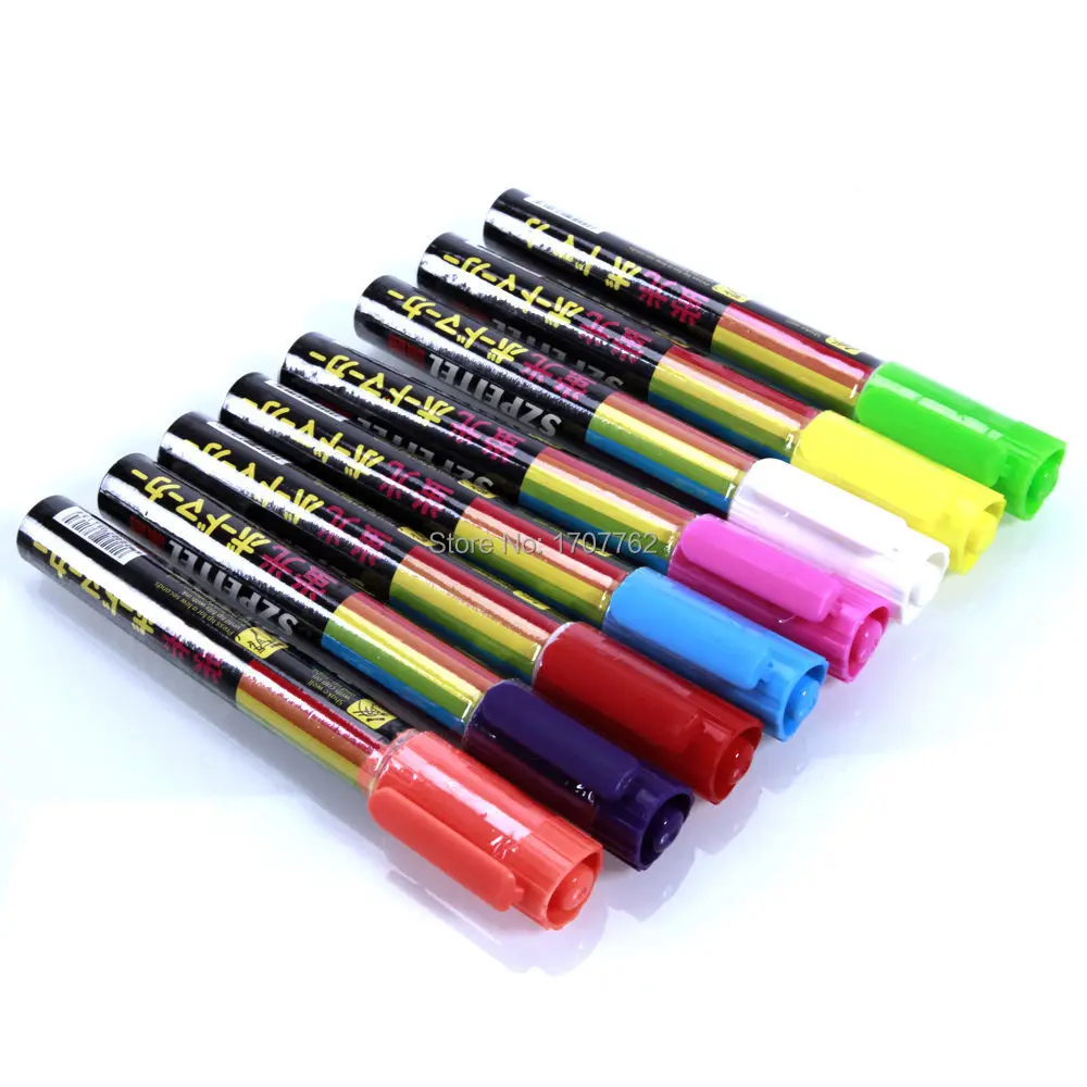Free Shipping 8pcs/lot 8 Colors Highlighter Fluorescent Wet Liquid