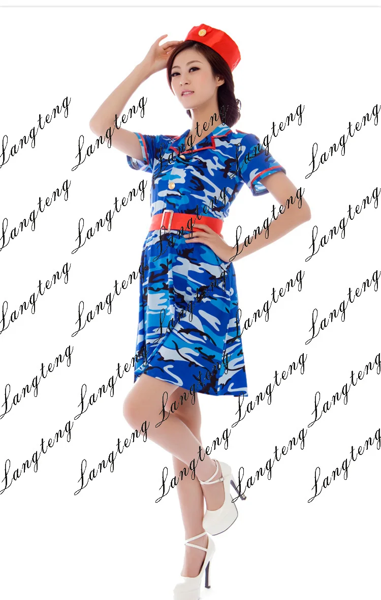 New Chinese Ancient Clothing Dance Camouflage Military Costume Performance Wear Clothes