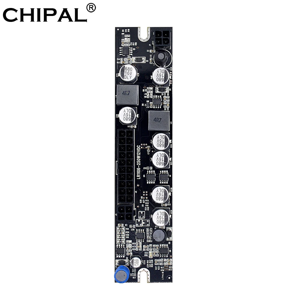 

CHIPAL Mini ITX High Power Supply Module DC to Car 250W 12V DC-ATX ATX 24Pin Switch PSU Adapter Card for HTPC PICO PC Computer