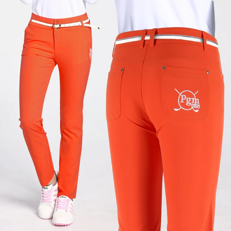 PGM Golf Pants Women's Spring Summer High Elasticity Slim Golf trousers lady Soft and breathable Sportswear XS-XL PGM Golf Pants Women's Spring Summer High Elasticity Slim Golf trousers lady Soft and breathable Sportswear XS-XL