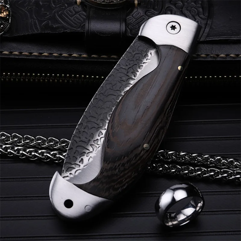 2016 Real New Karambit High Quality Outdoor Folding Knife Self-defense Wilderness Survival With Hardness Wild Fruit Wooden Bird