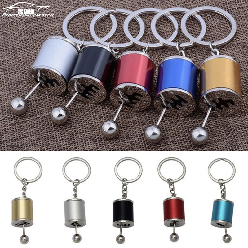

Colorful unisex gearshiift Fob keyring gearbox gear shift racing tuning model key chain rings auto accessories