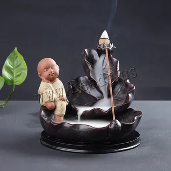 

Smoke Backflow Incense Burner Holder Monk Burner Living Room Smell Removing Tool Censer Burner Home Decoration