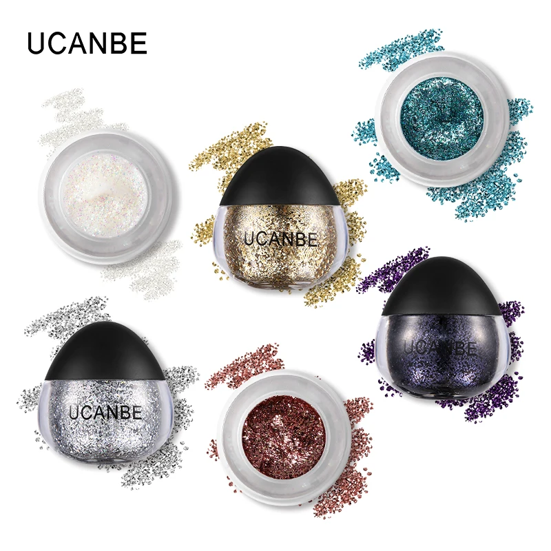 

UCANBE Brand Body Glitter Paste Cream Makeup Shimmery Gold Silver Diamond Highlighter Gel Face Hair Paint Shadow Cosmetics Set