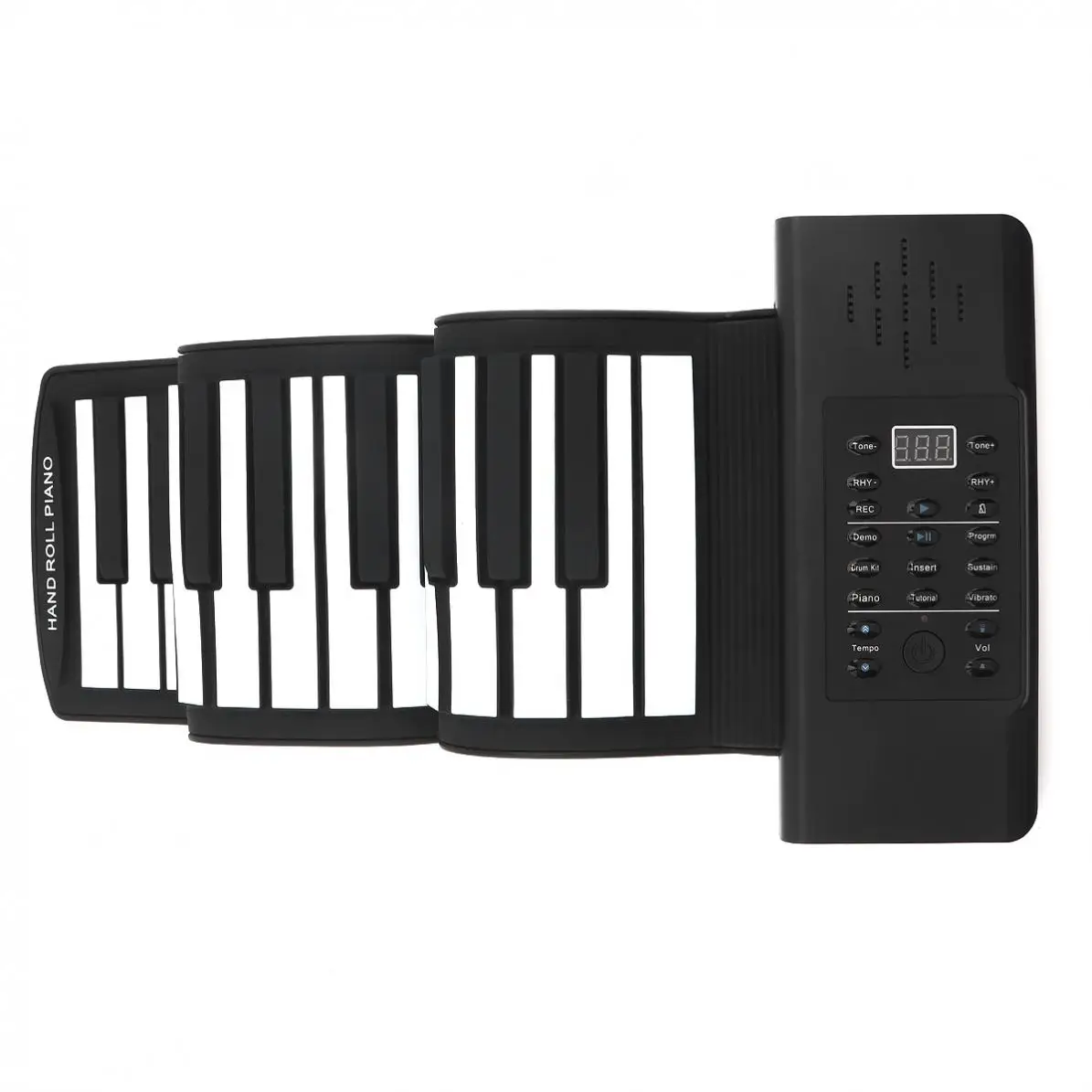 Piano enroulable Portable en Silicone, 61 touches, sortie USB MIDI