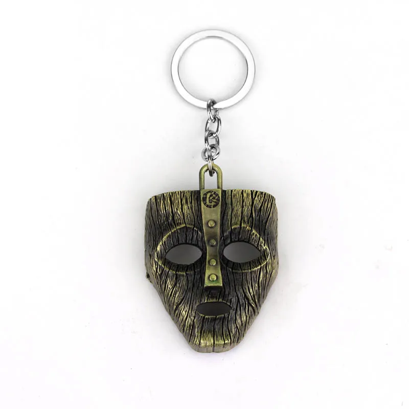 

MQCHUN Movie Jewelry Son of the Mask Keychain Bronze Mask Pendant Cool Keyring For Man And Woman Key Chian Can Drop shipping