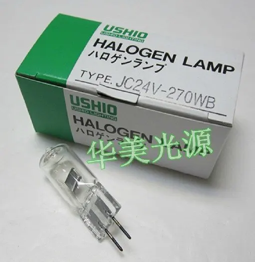 

FREE SHIPPING USHIO HALOGEN LAMP JC24V-270WB G6.35 MADE IN JAPAN