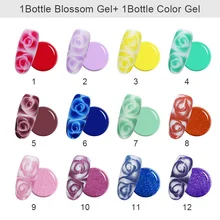

UR SUGAR 2PCS Blooming Nail Polish Gel Nail Art Design Color Nail Gel Polish UV Soak Off Flower Rose Blooming Nail Polish Gel