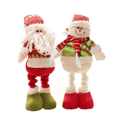 Рождественская елка украшения Санта-Клаус Снеговик куклы Рождество Новый год Декор выдвижной постоянный 31-см 47 см игрушки детские подарки