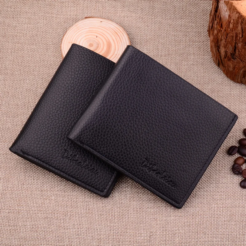 

WENYUJH Small Wallet Men Multifunction Purse Men Wallets With Coin Pockets Zipper Men Leather Wallet Male Famous Brand Money Bag