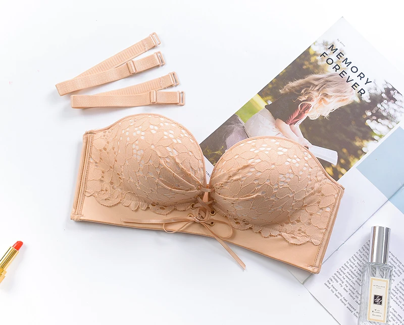Sexy Women Underwear Bralette Push Up Bra Wire Free Invisible Bra Top Strapless Lace Lingerie Seamless Non-slip Brassiere best bras for women