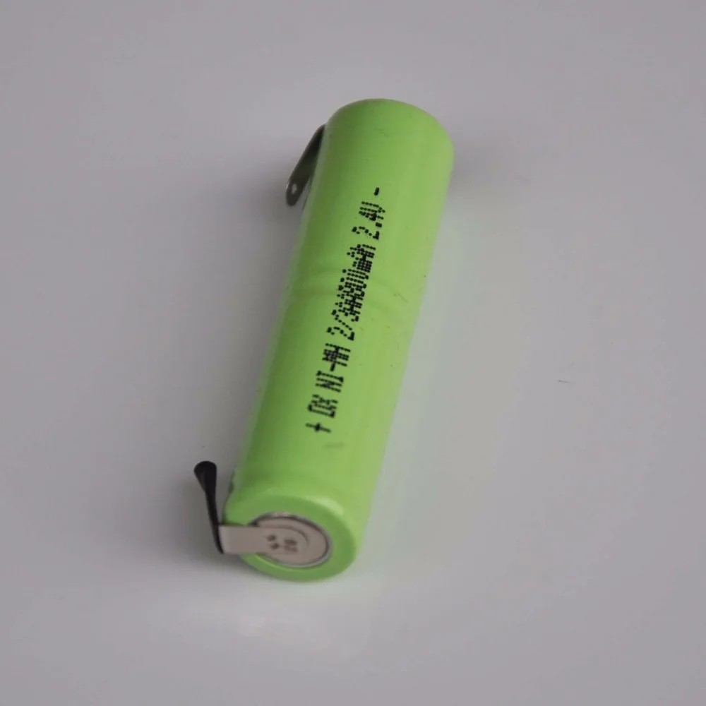 1-5 шт 800MAH 2,4 V 2/3AA Ni-Mh батарейный блок Ni Mh с сварочными штырьками для электробритвы