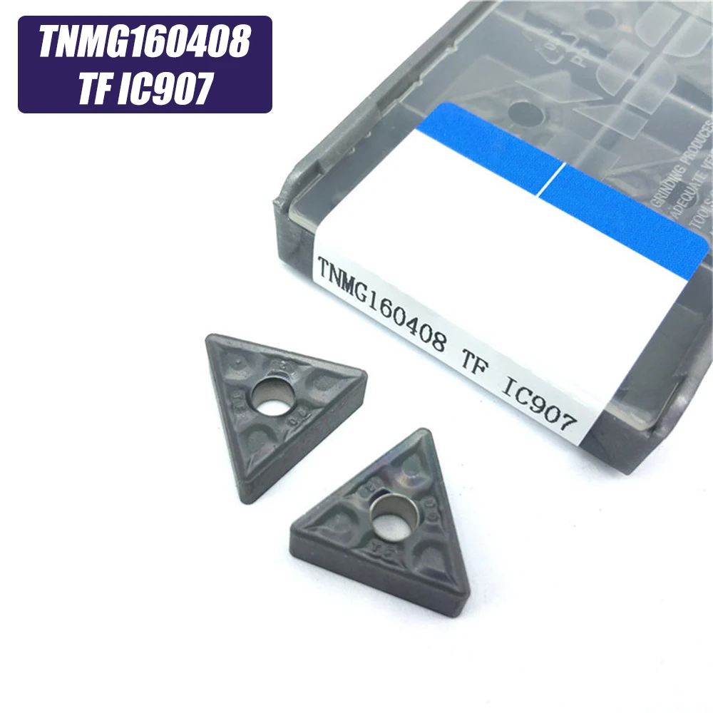 10 шт. TNMG160408 TF IC907 внешние токарные инструменты твердосплавные вставки TNMG 160408