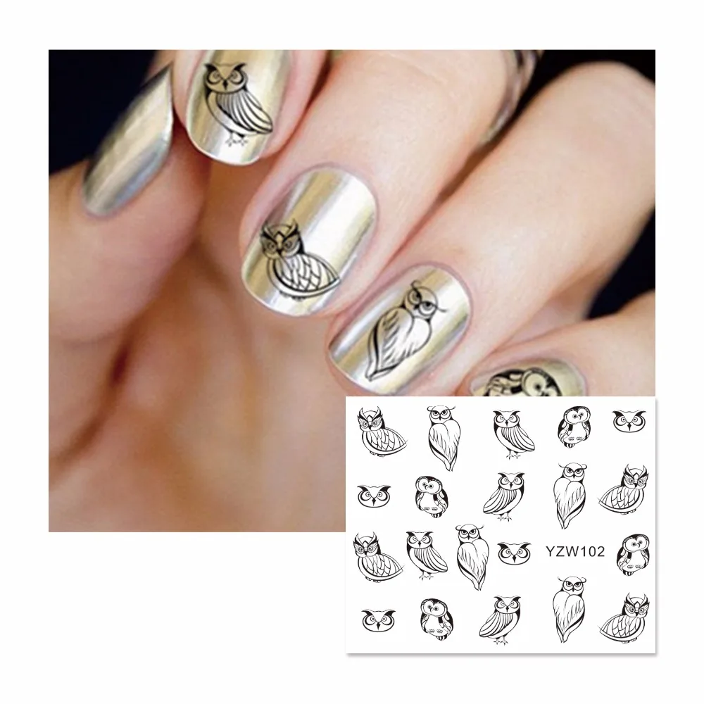 

YWK Cartoon Water Transfer Nail Art Stickers Decals For Nail Tips Decoration DIY Fashion Nail Art Accessories 102