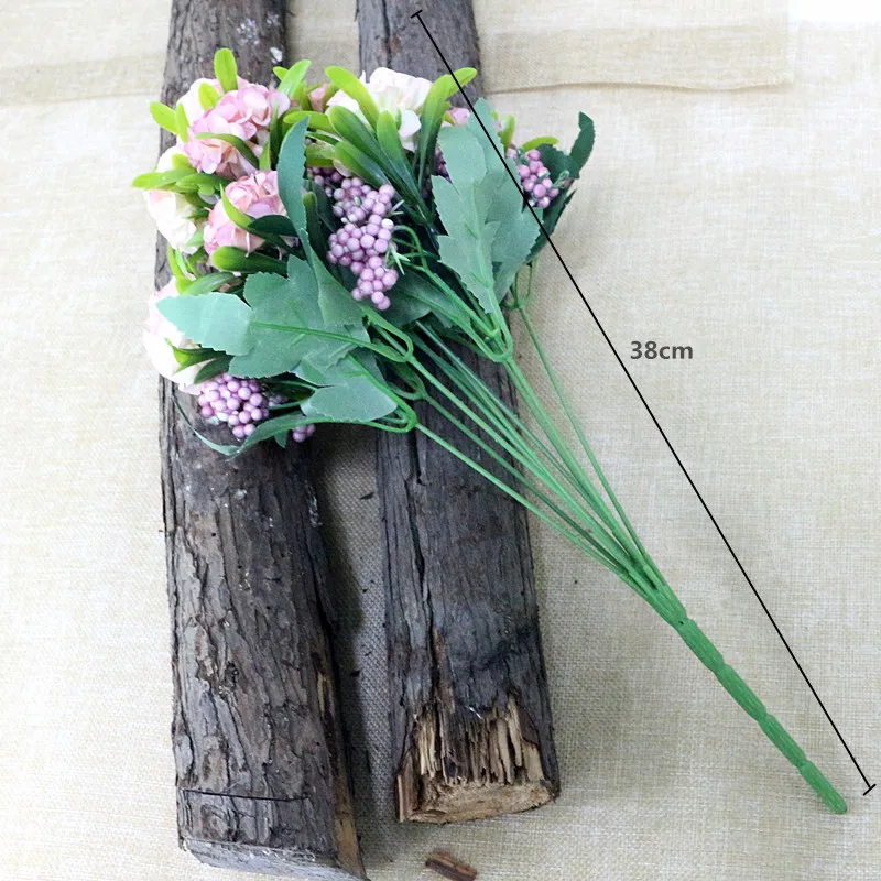 Flone Artificial Hydrangea Flower 10 Heads Simulation Silk Hydrangea Bouquet Fake Flowers Wedding Home Party Arrangement Floral (15)