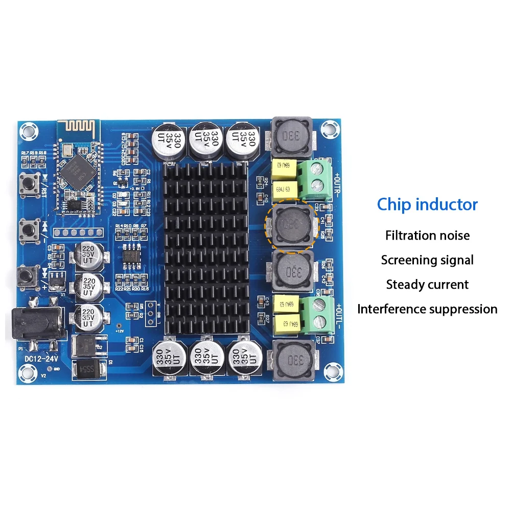 Bluetooth цифровой аудио усилитель модуль двухканальный плата 2x120 Вт TPA3116D2 XH-M548 для Bluetooth обмена беспроводной динамик DIY