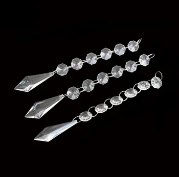 

20pcs 180mm Length Octagonal Crystals Beads Chandelier Pendant Chain Garland For Wedding Christmas Holiday Party Decoration