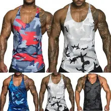 Мужской жилет для бега Camo Muscle Tees Топ для спортзала для бодибилдинга майка для тренировки летний спортивный фитнес жилет рубашка