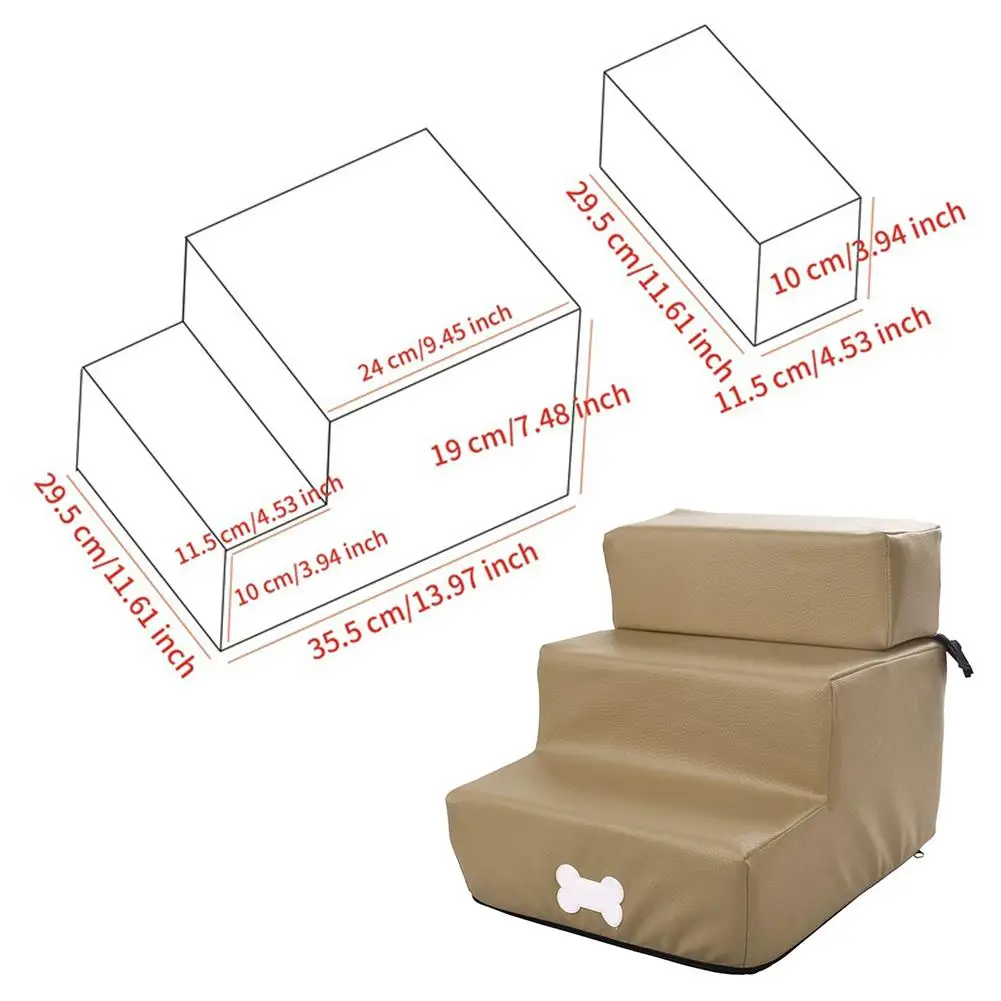 ПЭТ собака лестницы съемные моющиеся щенок коврик для собак лестницы 3 ступени лестница маленький домик для собак для щенков и кошек лестницы товары для домашних животных