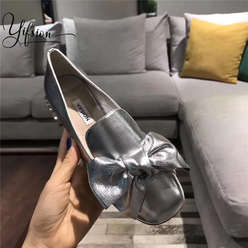 

OLOME New Soft Leather Women Casual Pumps Square Toe Slip On Shallow Mouth Thick Low Heel Ladies Pumps Party Shoes Woman