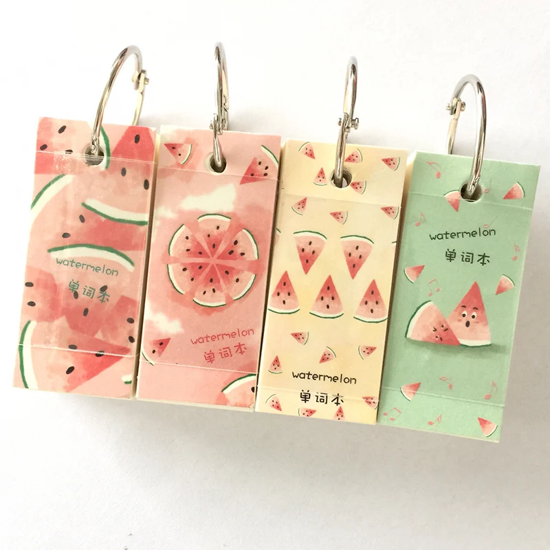 

110 Sheets Mini Watermelon Notebook School Supply Vocabulary Writing Reciting Book Kids Gift Plan Writing Paper