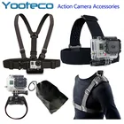 Save 6.2 on For GoPro Accessories Kit Head Belt Chest Belt Wrist Strap Bag Strap for Go pro 4 SJCAM SJ4000 sj5000 Xiaomi Yi EKEN H9 H9R Cam