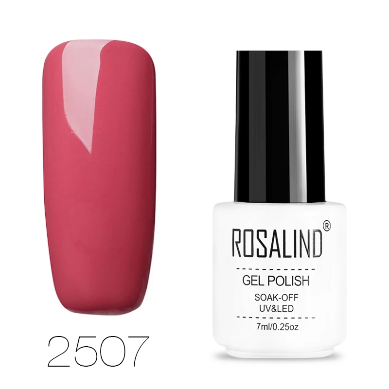 ROSALIND Гель-лак для ногтей маникюрный набор для наращивания ногтей Vernis постоянный УФ светодиодный гибридный дизайн ногтей Гель-лак - Цвет: RC2507