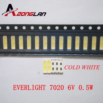 

For 200PCS LED LCD Backlight TV Application EVERLIGHT LED Backlight 1W 6V 7020 Cool white LCD Backlight for TV