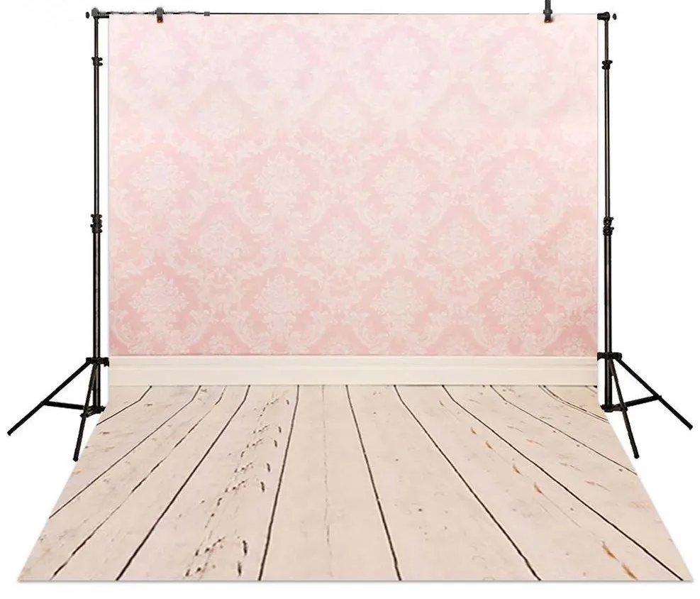 Pink Damask Wall Paper backdrop Vinyl cloth High quality Computer printed children kids Photography Backgrounds