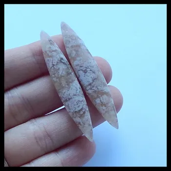 

Natural Ocean jasper Woman fashion Earring Beads,Semiprecious stone jewelry Earring,53x10x5mm,7.47g