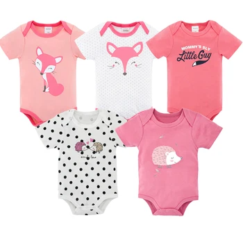 

Brand Summer Newborn Clothes bebes roupas Baby Cotton Bodysuits Short Sleeve Girl Boy Jumpsuit 0-12 Months