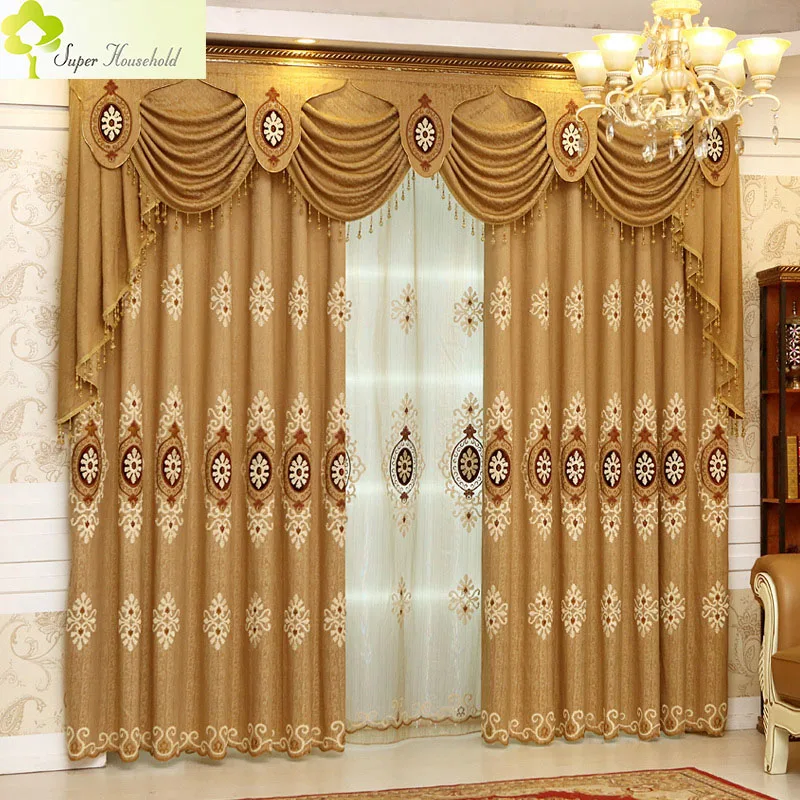 

2018 Promotion Limited Cortinas Dormitorio Curtain Embroidered For European Drapes For Bedroom Luxury Window Sheer Treatments