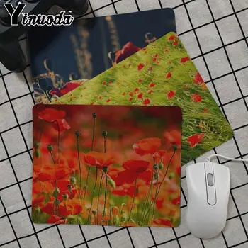 

Yinuoda 2018 New poppy flower Unique Desktop Pad Game Mousepad Size for 18x22cm 20x25cm 25x29cm