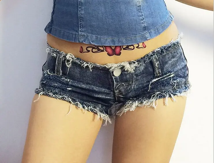 frayed denim booty shorts