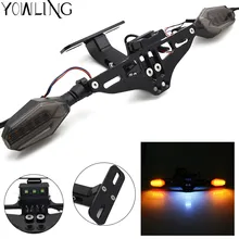 Универсальный пользовательский мотоцикл стоп хвост свет номерного знака Рамка Кронштейн Держатель для Honda CB 190R CB190R CB 190 R