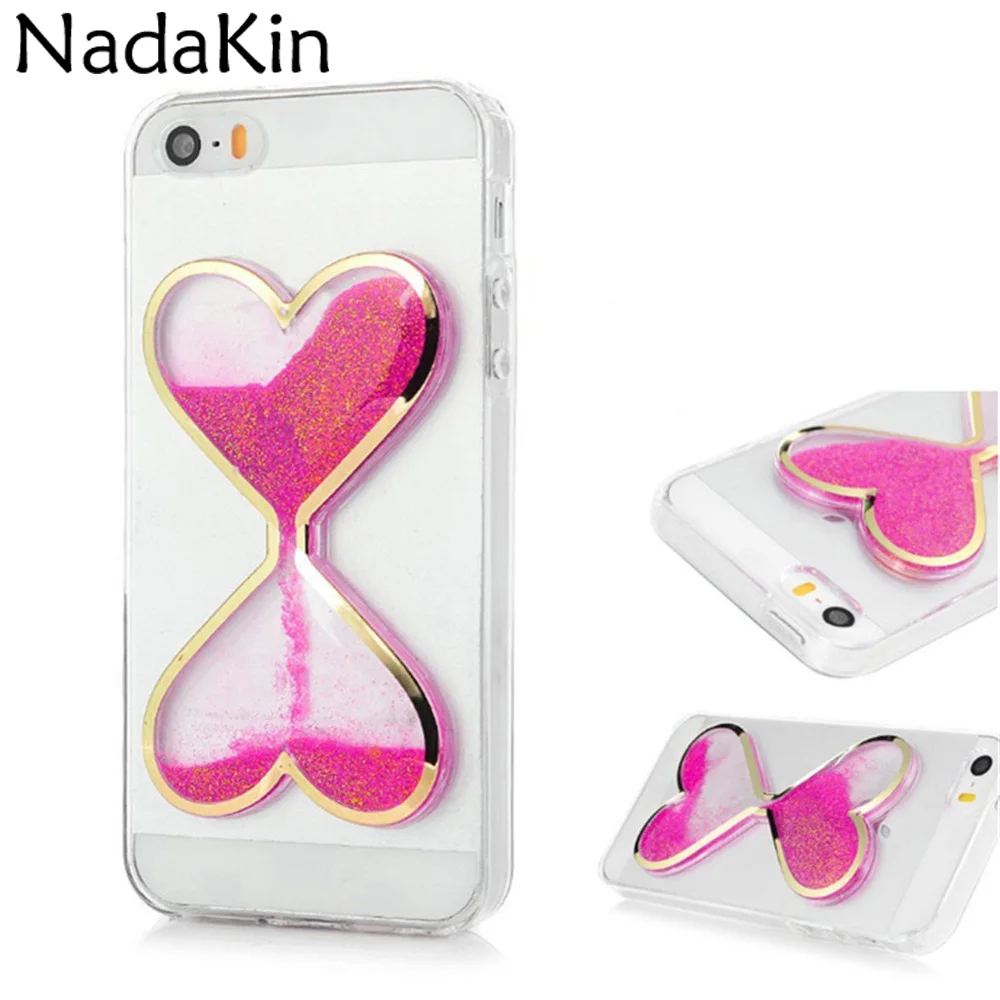 

Flowing Quicksand Love Heart Case Anti-scratch Acrylic Back Cover for OPPO F9 K1 A7X R15X R17 Liquid Sand Phone Shell