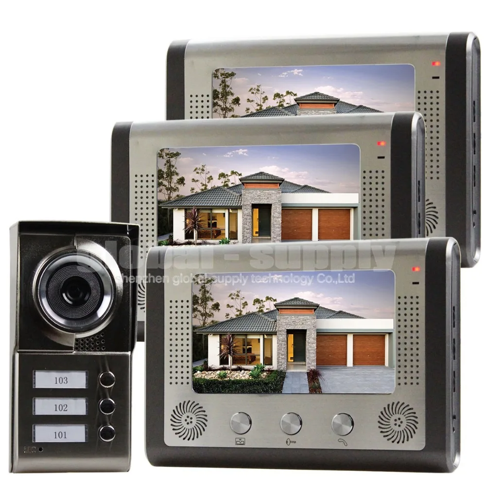 DIYSECUR Waterproof New 7 inch Video Door Phone Doorbell