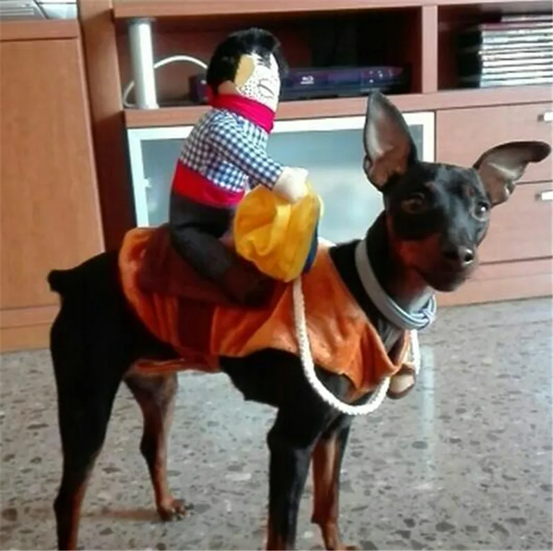 Novelty Dog Costume Funny Crazy Cowboy Cosplay Pet Dog clothes Dressing up Jacket Chihuahua Yorkshire Poodle Cowboy Dog Clothing  13