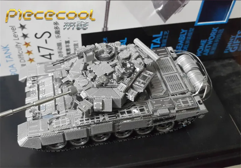 Piececool T90-A Танк 3D лазерная резка DIY военная модель наборы Металл земля 3D головоломка DIY Развивающие игрушки Искусство и ремесла украшения