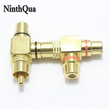 

1pcs Pure copper RCA connector Audio and video tee connector RCA male to female AV socket connector adapter plugs