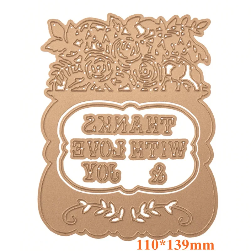 

With Love Thanks New Metal Cutting Dies Stencils For DIY Scrapbooking Photo Album Decorative Embossing Paper Cards Craft Die Cut