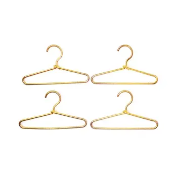 

4pcs 1:12 Miniature Dollhouse Clothing Hangers Bedroom Wardrobe Decor Doll House Accessories Gift